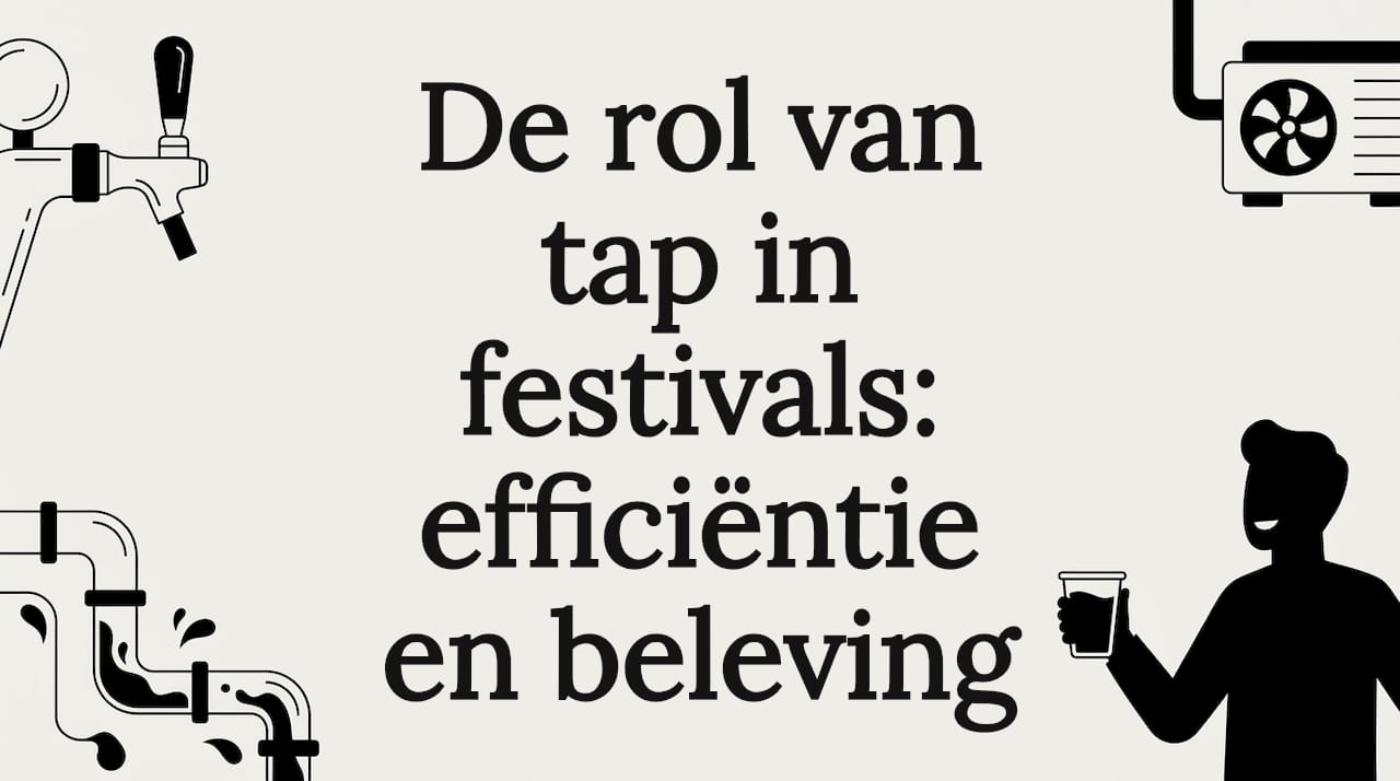 Sfeervolle illustratie rondom een opvallende festivaltitel als blikvanger op het tapitem.