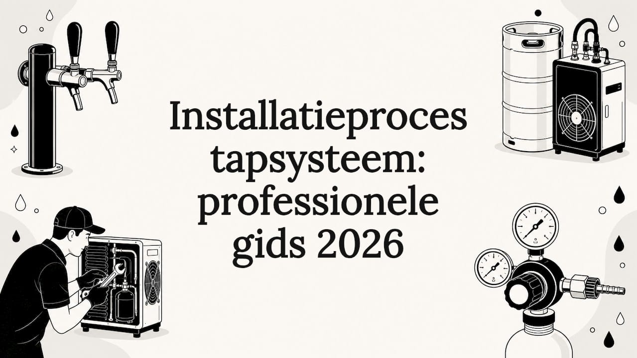 Sfeervolle illustratie voor titelkaart bij installatie van een tapsysteem