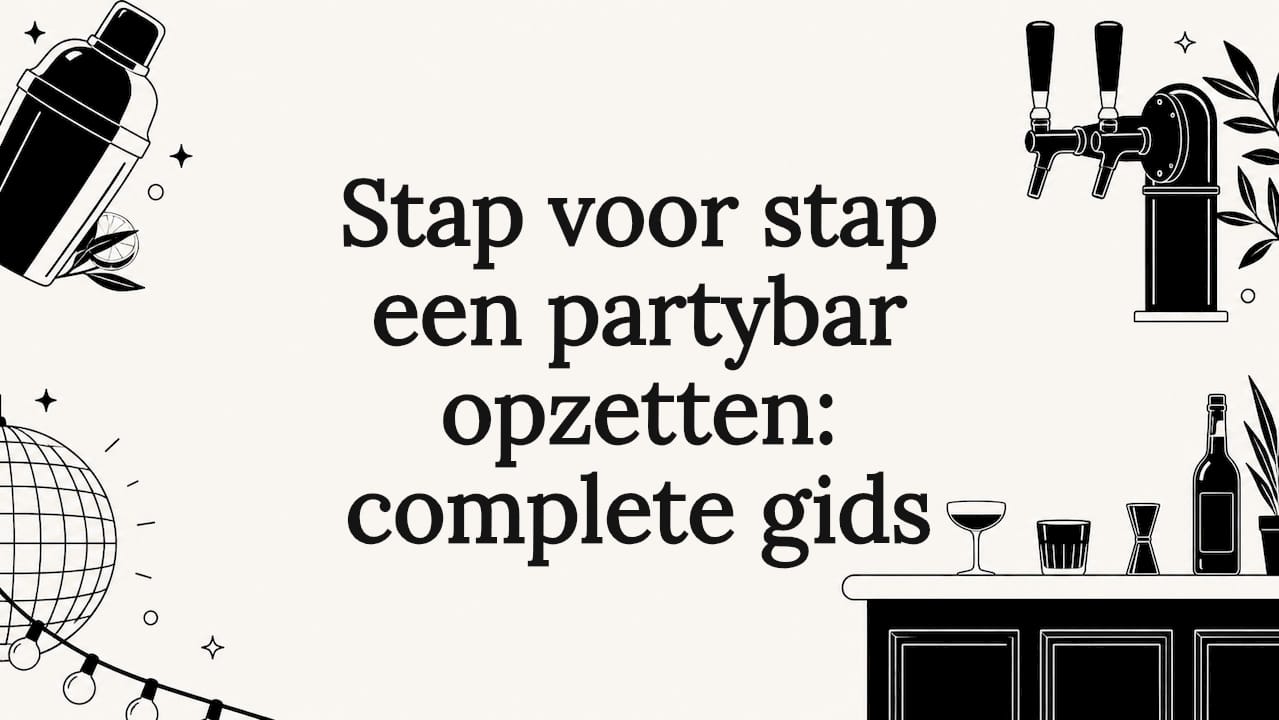 Sfeervolle illustratie voor het titelbord van je feestbar