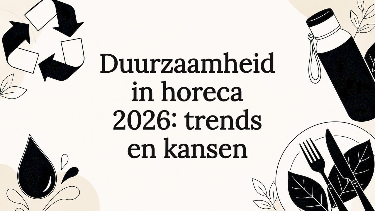 Illustratie van een titelkaart met een duurzaam karakter