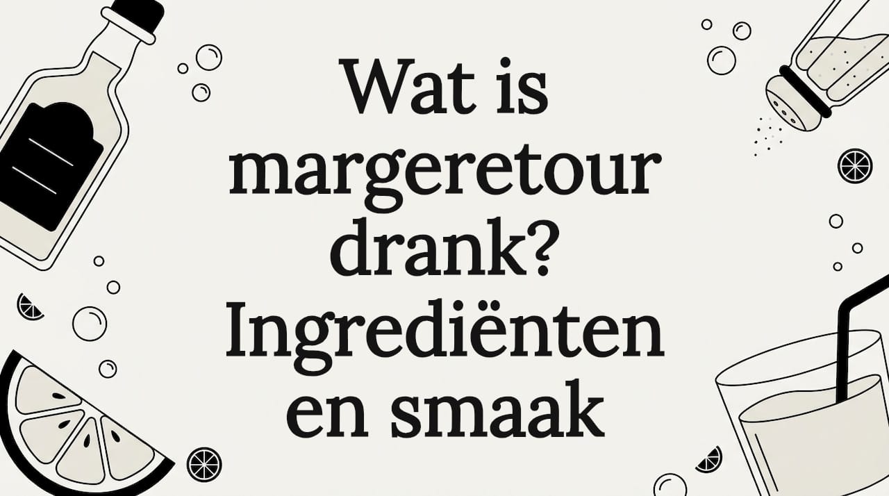 Sfeervolle illustratie met cocktaildetails rondom de titel